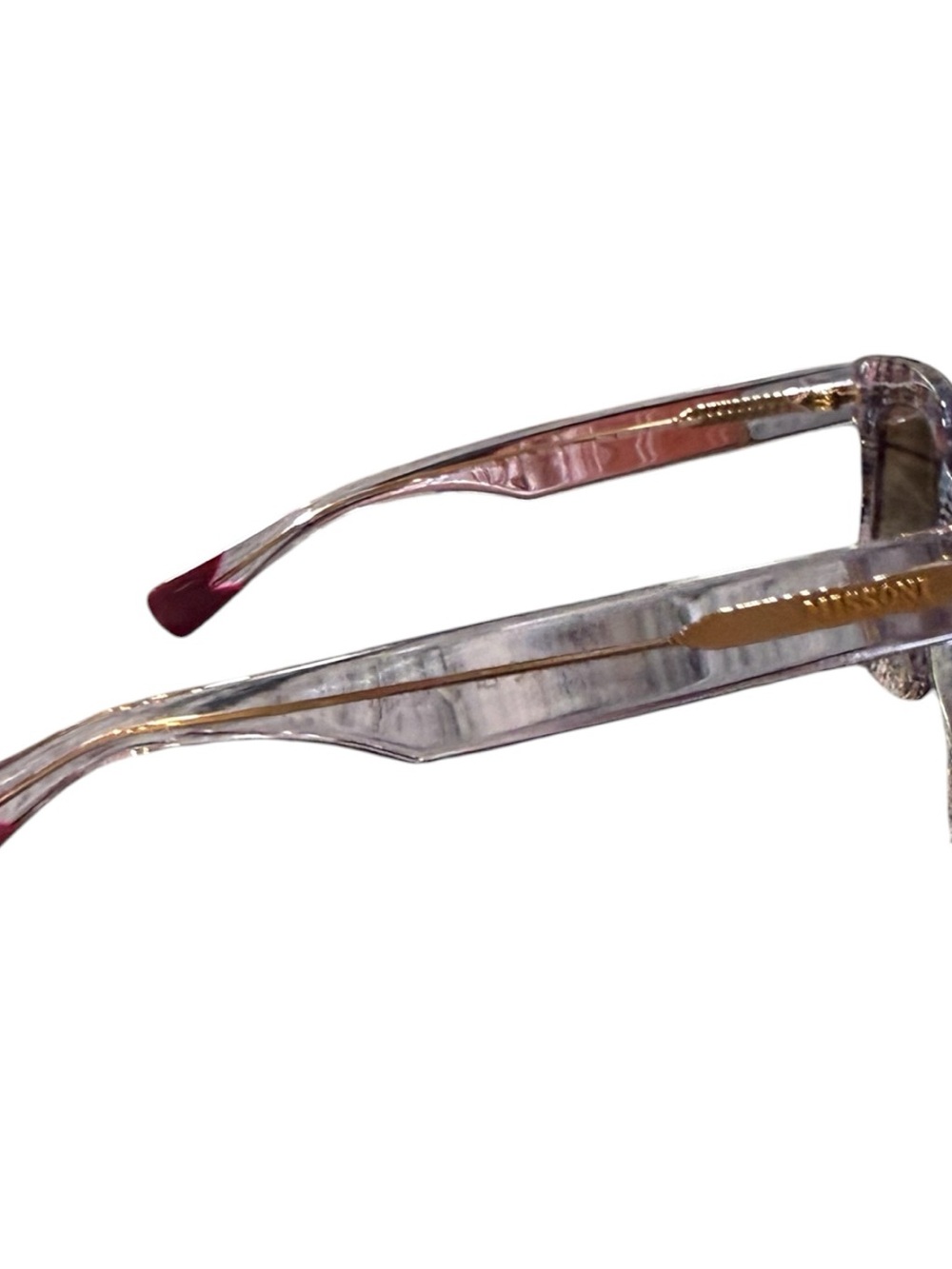 Missoni Purple Leopard Pattern Sunglasses MIS0126/S Square Acetate - Picture 3 of 10